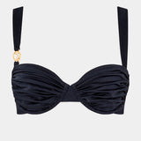 Rose Push-up Top Black