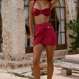 Rose skirt rouge